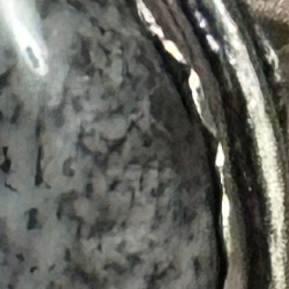 Sterling silver plated teardrop Dendritic agate ring, Gray - Picture 11 of 13